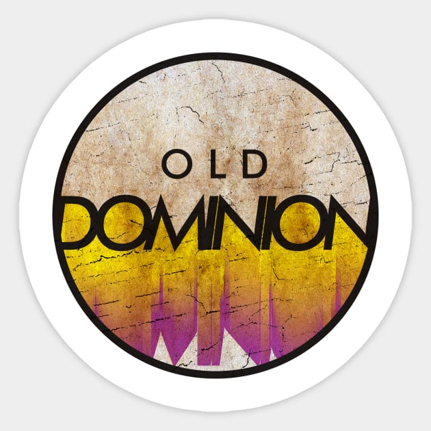 Old Dominion - VINTAGE YELLOW CIRCLE Sticker by GLOBALARTWORD